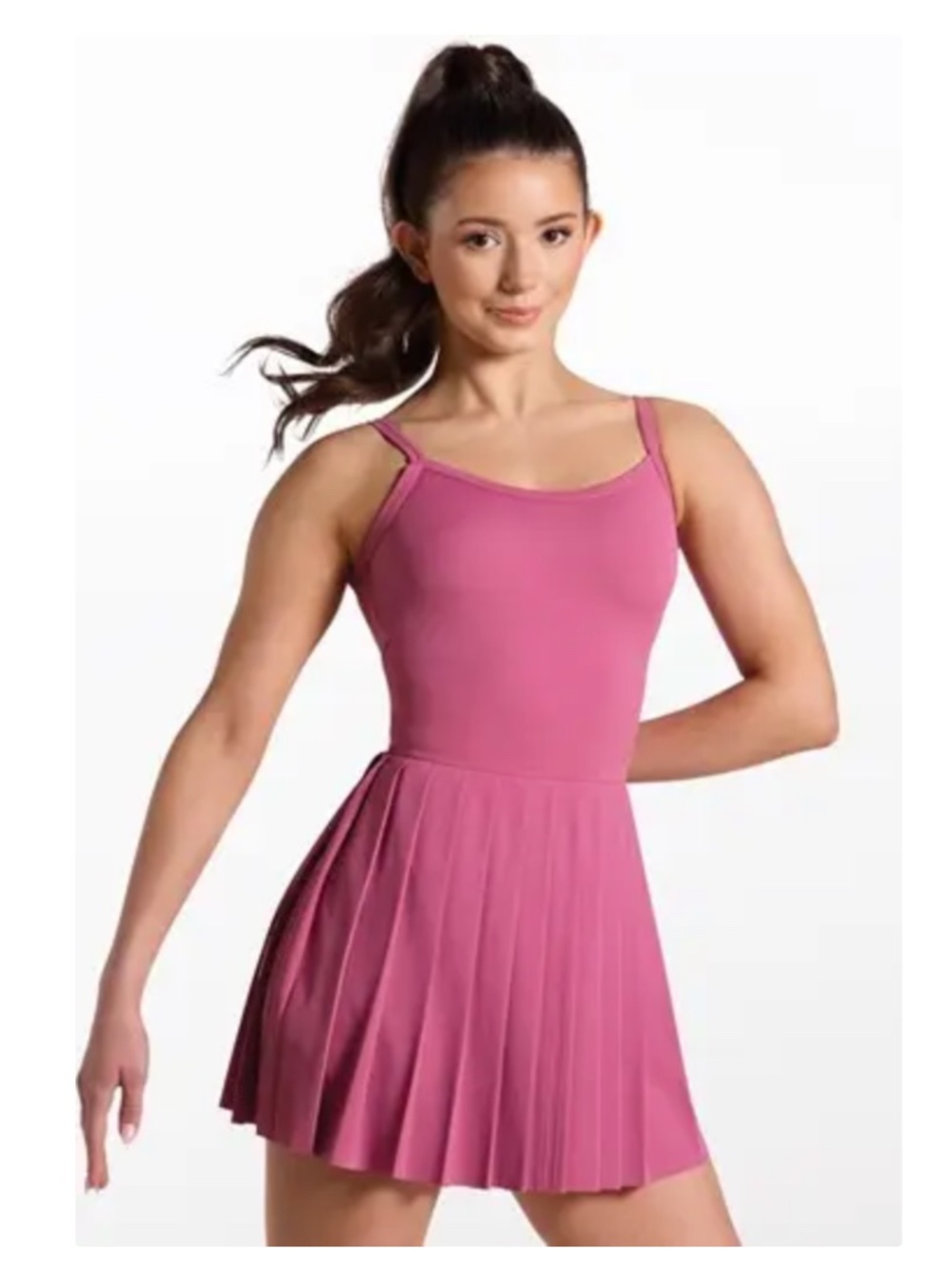 Balera Pink sleeveless pleated dance dress Adult Small